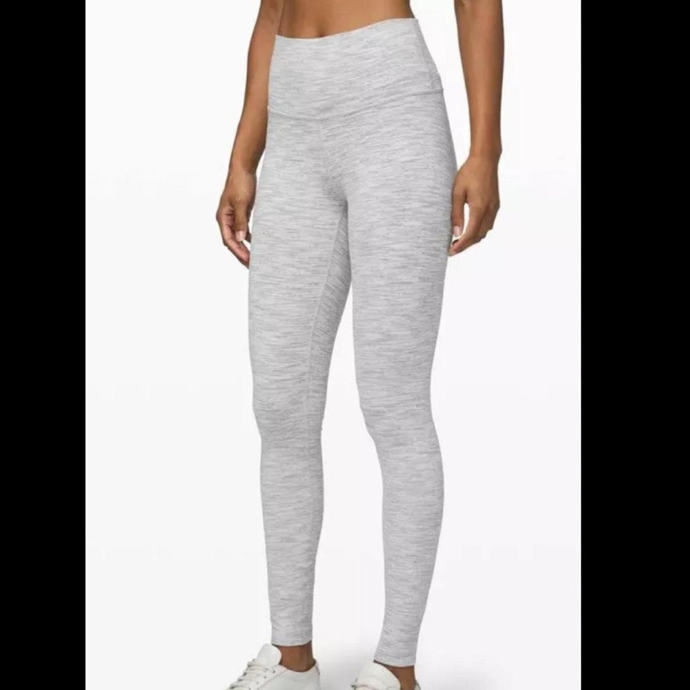 Gray High-Waisted Leggings